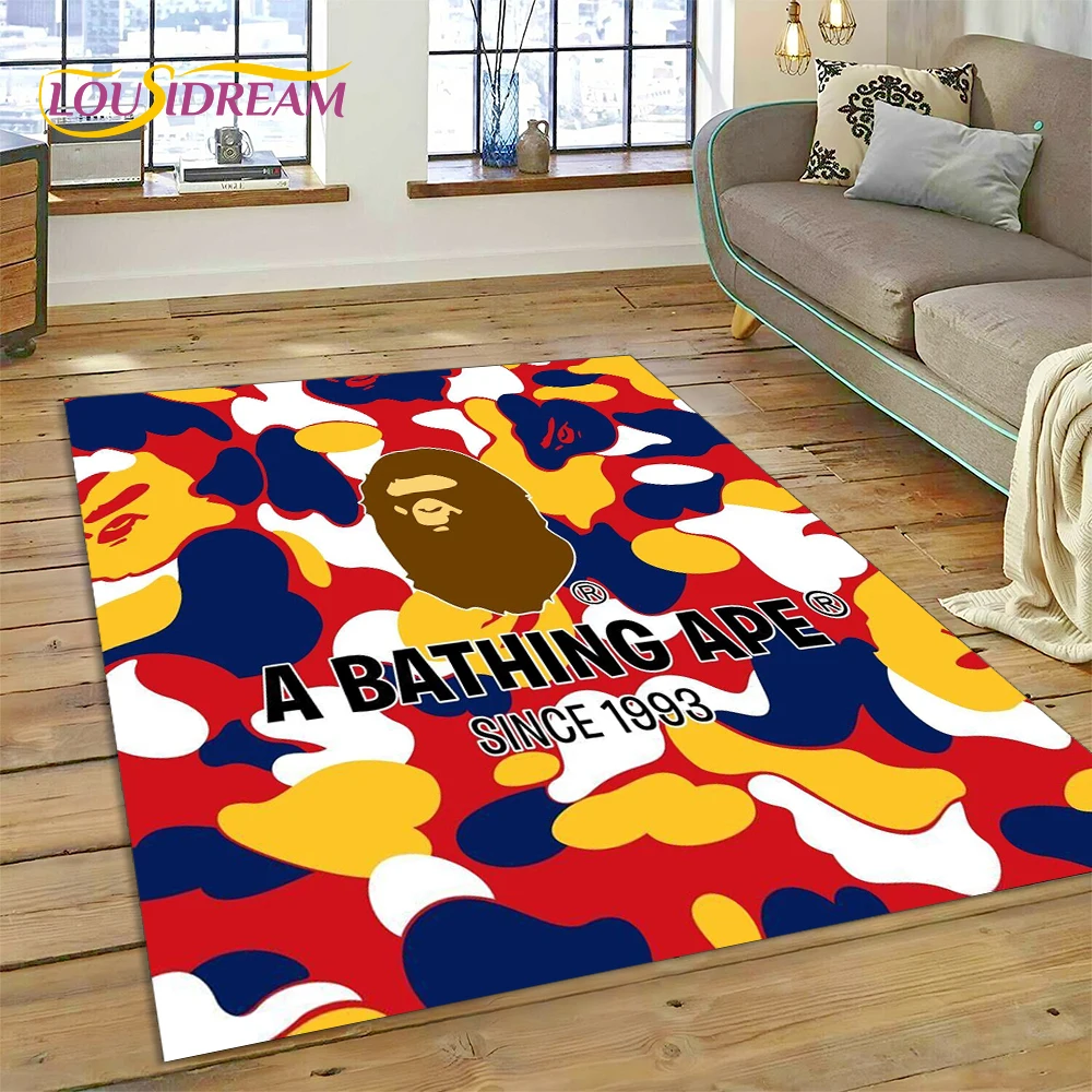 3D Printing Online Service - 3D プリント B-BAPE ファッションカーペットラグ寝室リビングルームホームソファ装飾、子供用ゲーム大型装飾フロアマットギフト