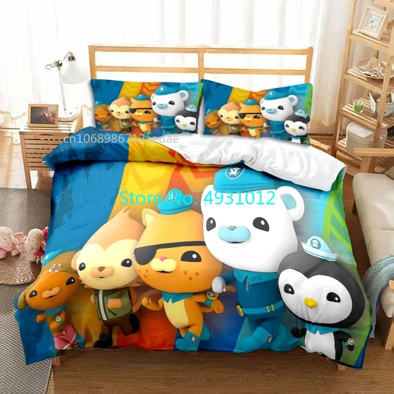 3D Printing Quilting - オクトノーツ-子供用の3Dアニメ寝具セット,掛け布団カバー,掛け布団カバー,寝具,枕カバー,室内装飾,子供,男の子,女の子へのギフト