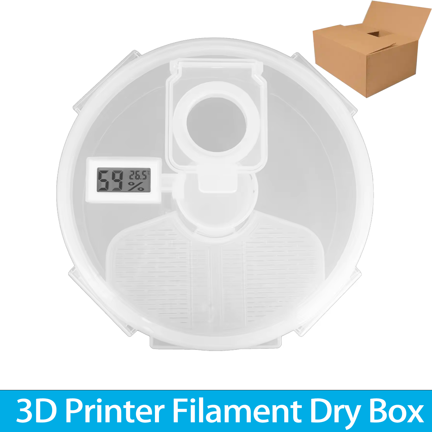 3D Printing Nylon Filament - 3Dプリンター用1KG PLAフィラメントボックス 防塵防湿PETG密閉ボックス サイドハンギングデザイン オールシリコン製気密シールアクセサリー