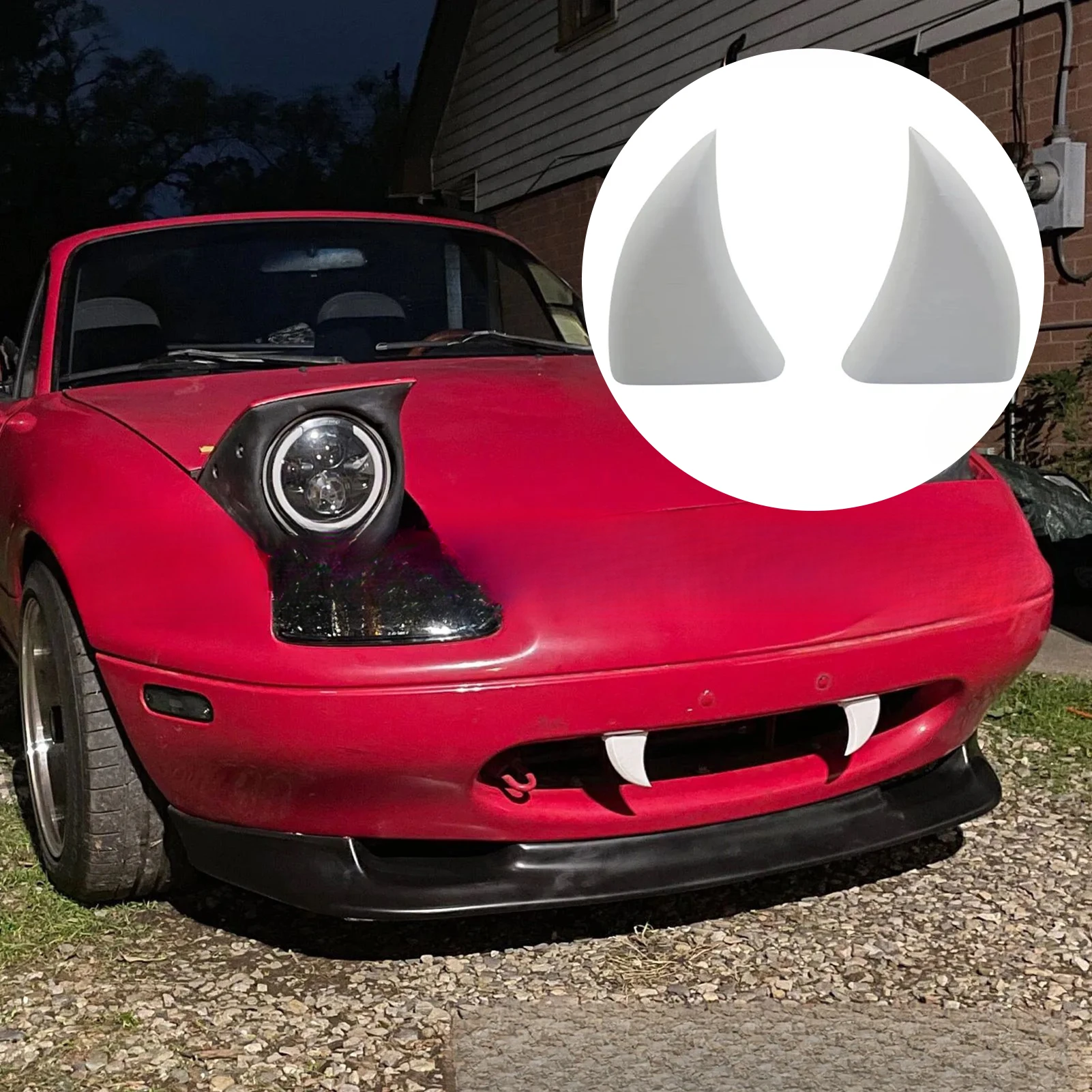 3D Printing Tooth - 車の牙 車の歯の装飾 3Dプリント製吸血鬼の歯の装飾 トリック・オア・トリートの車の装飾用