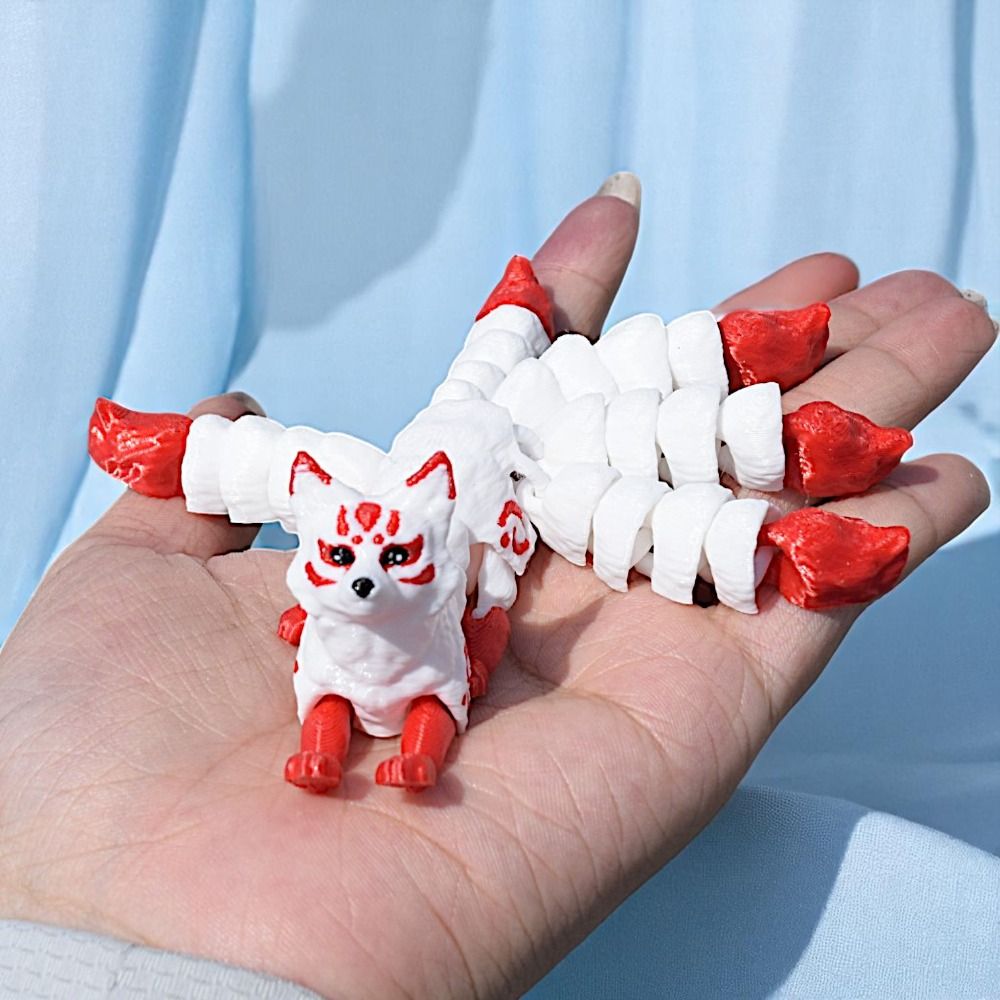 3D Printing Joint - 関節可動式3Dプリント動物オーナメント五尾3Dプリント3Dプリント動物モデルかわいい動物の形