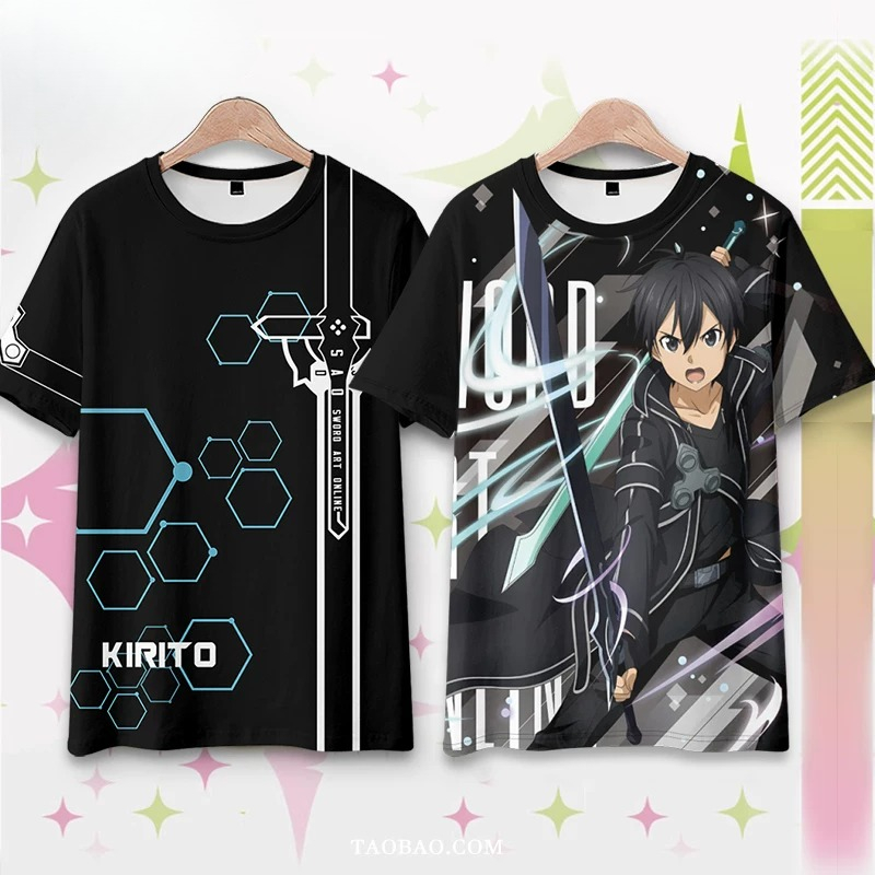 3D Printing Online Service - アニメ SAO ソードアート・オンライン 3Dプリント オーバーサイズTシャツ レディース