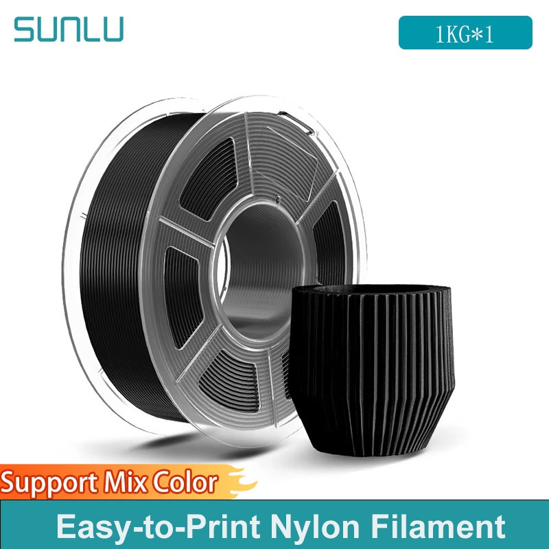 3D Printing Nylon Filament - SUNLU 1KG 簡単に印刷できるナイロンフィラメント耐熱 3D プリンタフィラメントひび割れなし、反りなし 3D