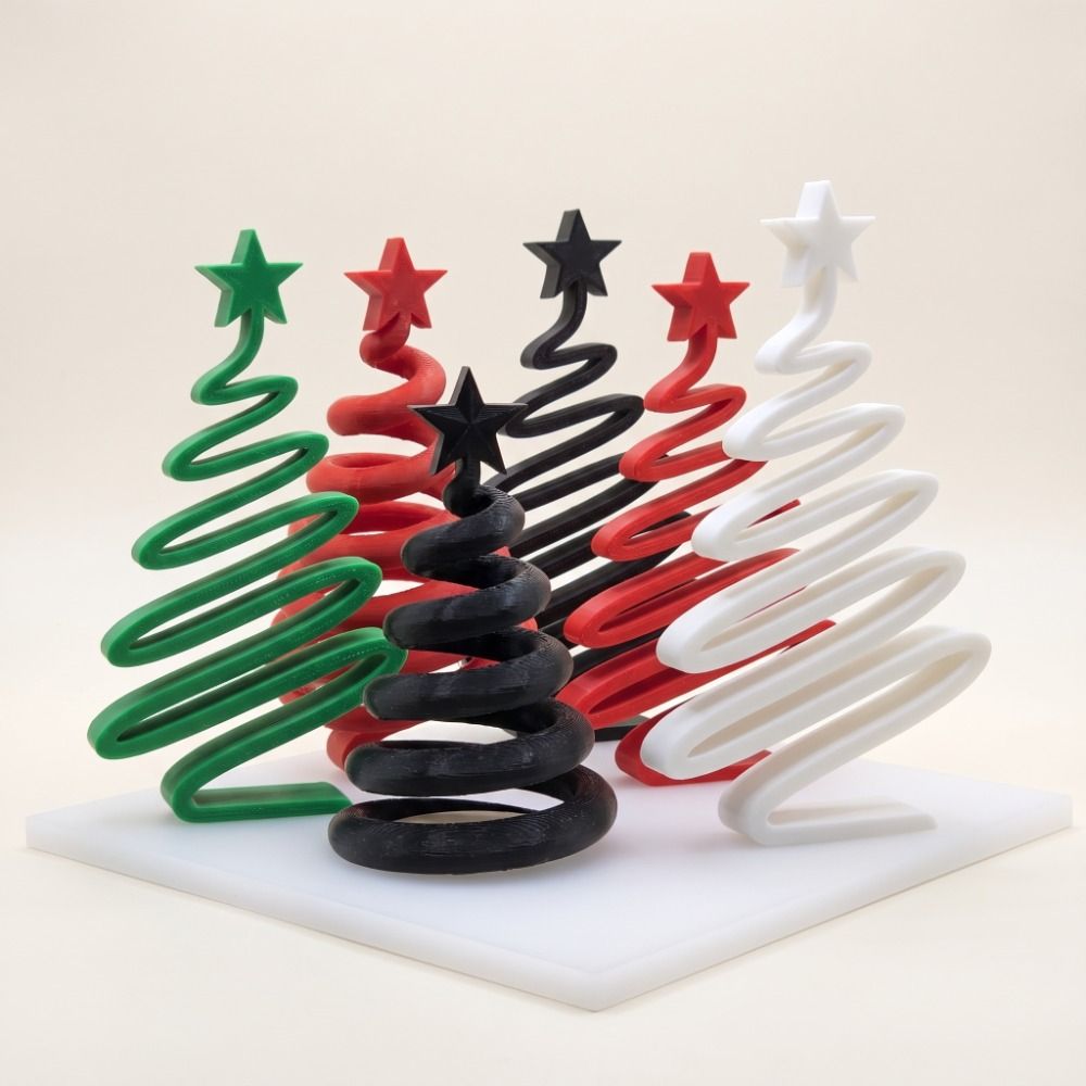 シンプルな3Dプリントのクリスマスフィギュア、螺旋状の芸術的 - 3D Printing Xmas Ideas のレビューと価格
