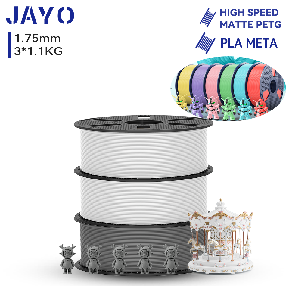 JAYO 3.3KG 3D高速マットPETG/PLAメタフィ - 3D Printing Nylon Filament のレビューと価格