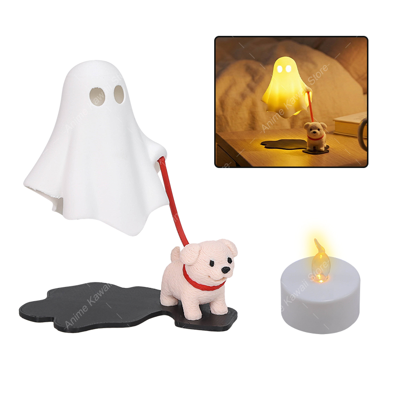 3D プリントされた犬の置物付きゴーストフィギュアかわいい漫 - 3D Printing Ghosting のレビューと価格