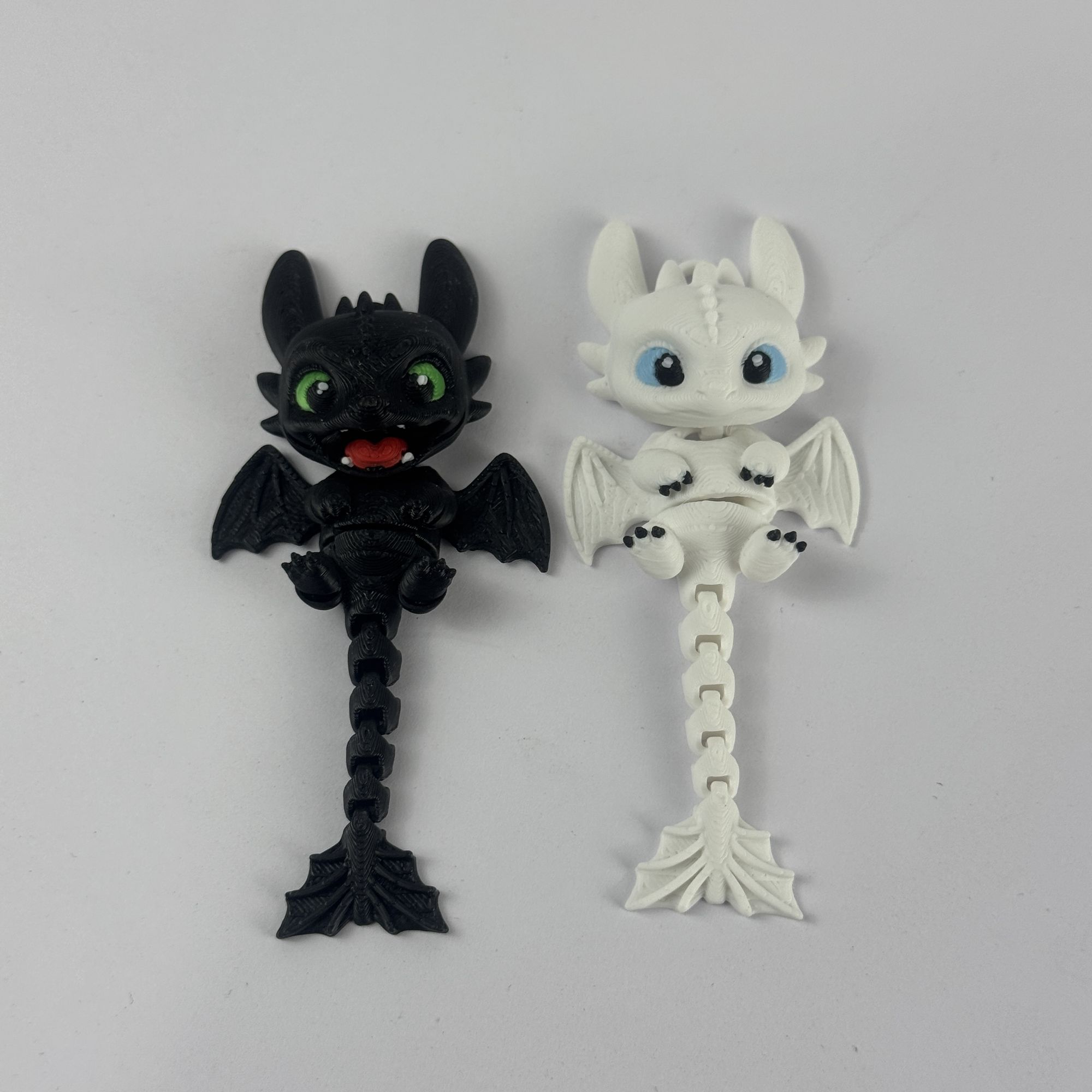 3Dプリント製の関節付きドラゴンペンダント ナイト・フューリ - 3D Printing Figure のレビューと価格