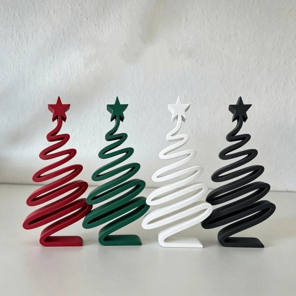 3Dプリントで作られたクリスマスオーナメント。らせん状のデザ - 3D Printing Xmas Ideas のレビューと価格