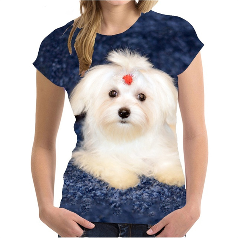 女性用3DプリントTシャツ,動物柄のかわいいストリートウェア - 3D Printing Yorkshire のレビューと価格