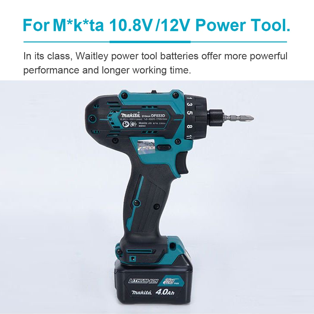 12V 4000mAh リチウム電池充電式バッテリー マキタ - Makita Drill Hp1640 のレビューと価格