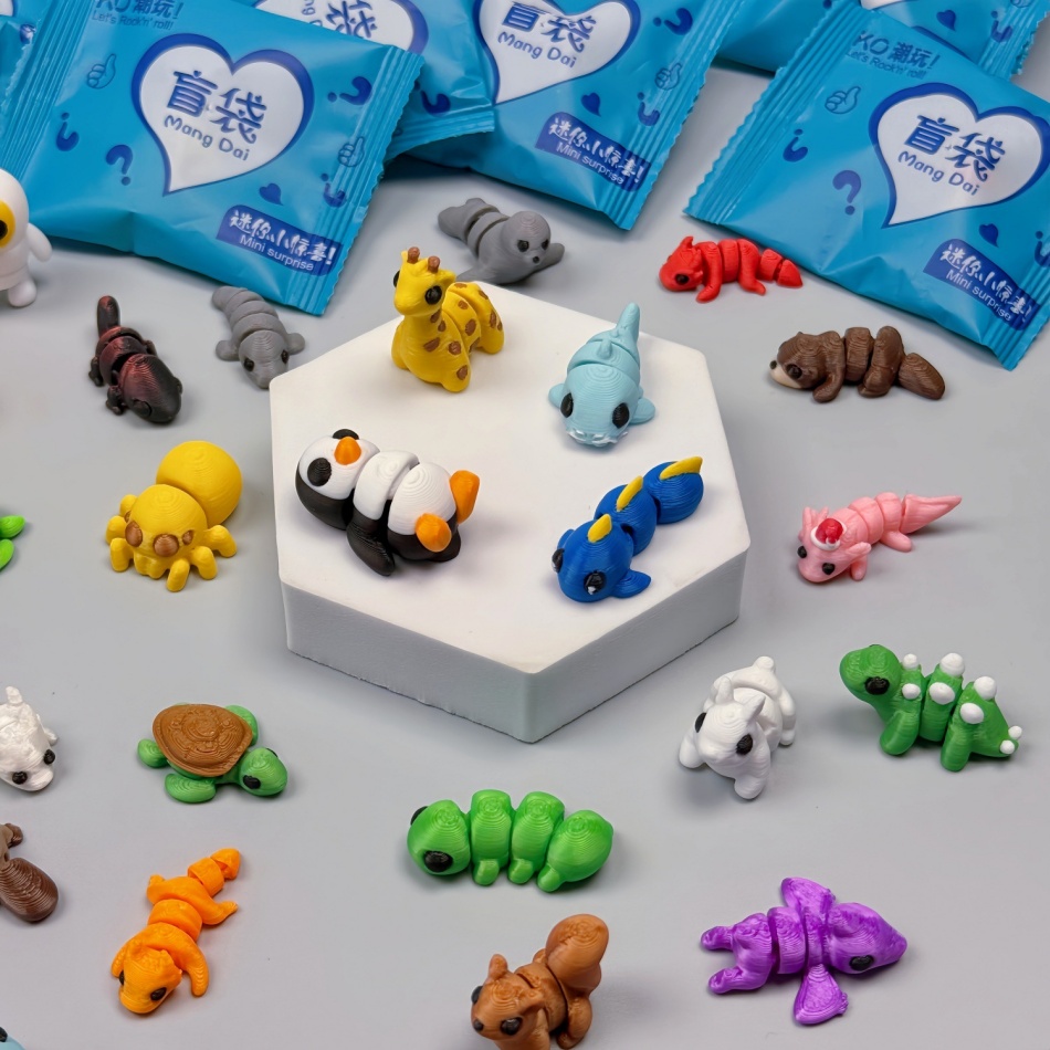 5-30個入りミニランダム3Dプリント動物フィギュアセット、 - 3D Printing Examples のレビューと価格