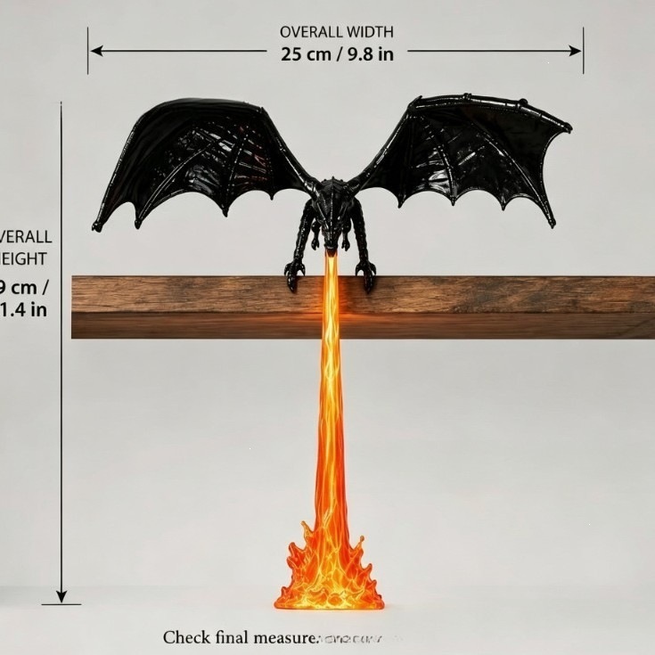 3Dプリント火を吐くドラゴンランプ LED装飾 ドラゴンナイ - 3D Printing Liquid のレビューと価格