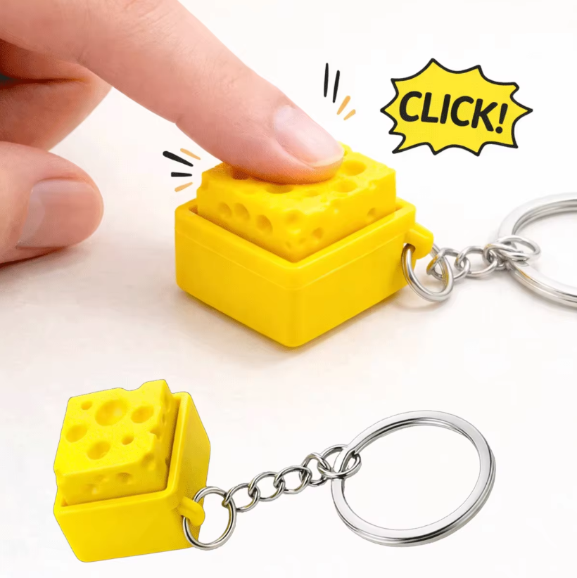 3Dプリントミニチーズキーボードクリッカーキーホルダーフィジ - 3D Printing Plastic のレビューと価格