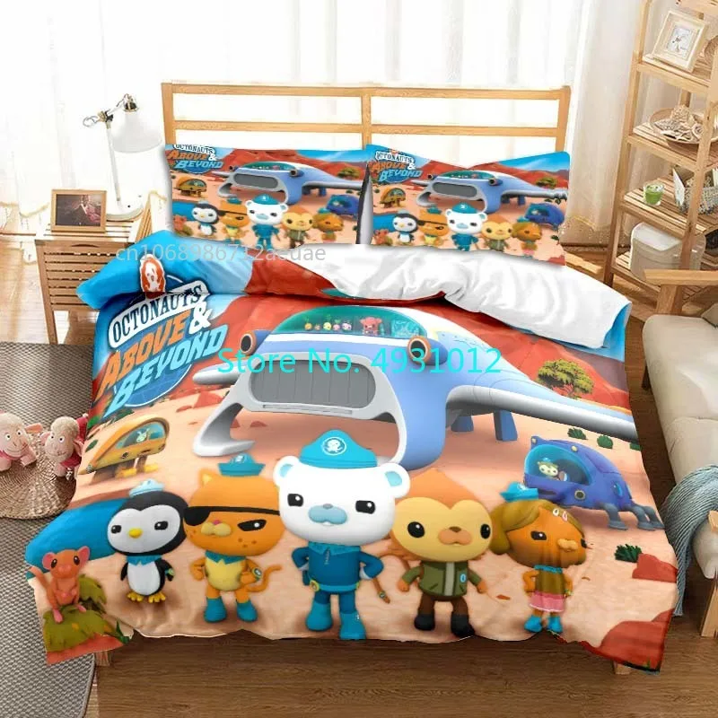 オクトノーツ-子供用の3Dアニメ寝具セット,掛け布団カバー, - 3D Printing Quilting のレビューと価格