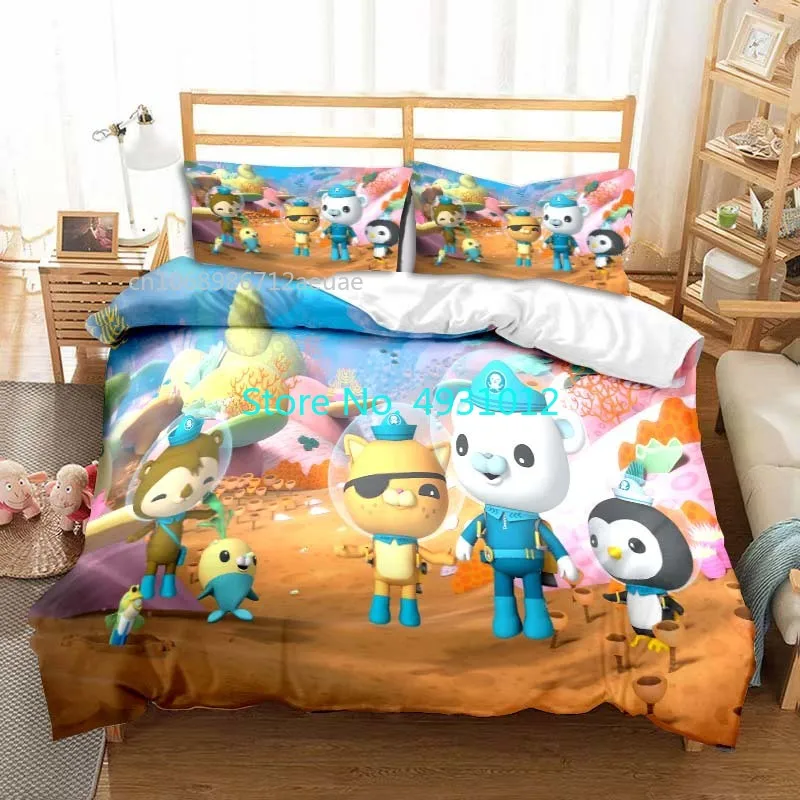 オクトノーツ-子供用の3Dアニメ寝具セット,掛け布団カバー, - 3D Printing Quilting のレビューと価格