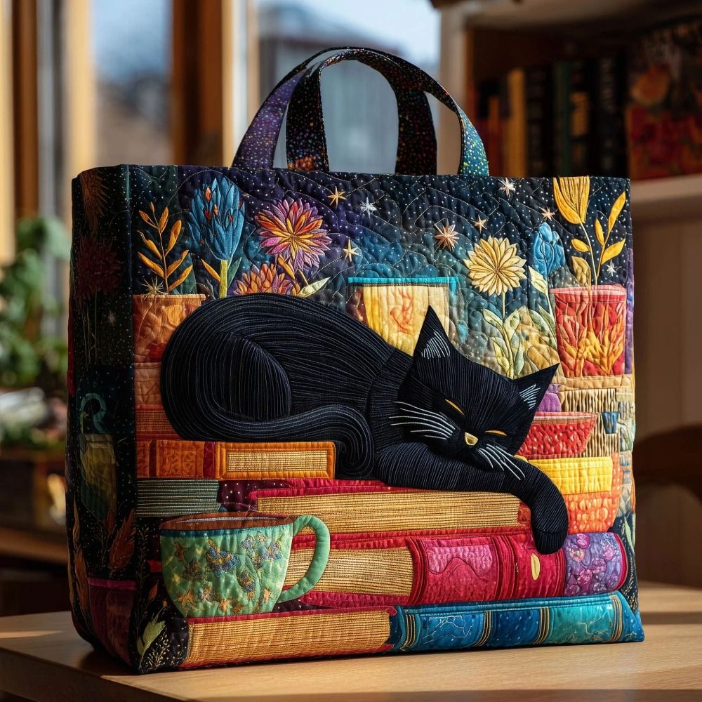 新しい猫柄キルティングトートバッグ 花柄プリント ソフトショ - 3D Printing Quilting のレビューと価格