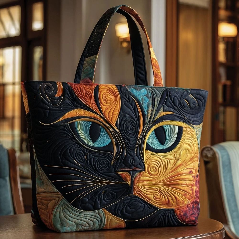 新しい猫柄キルティングトートバッグ 花柄プリント ソフトショ - 3D Printing Quilting のレビューと価格