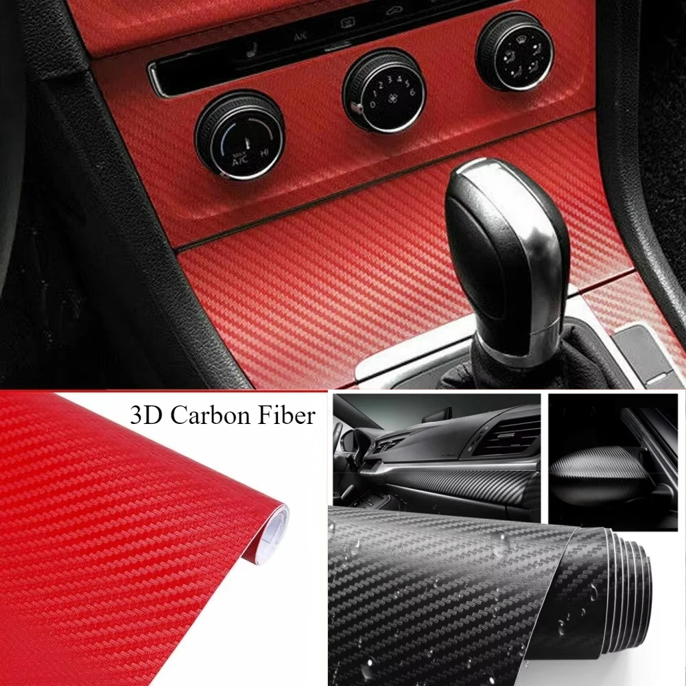 新しい 3D カーボンファイバーフィルム車の自己粘着防水保護 - 3D Printing Car のレビューと価格