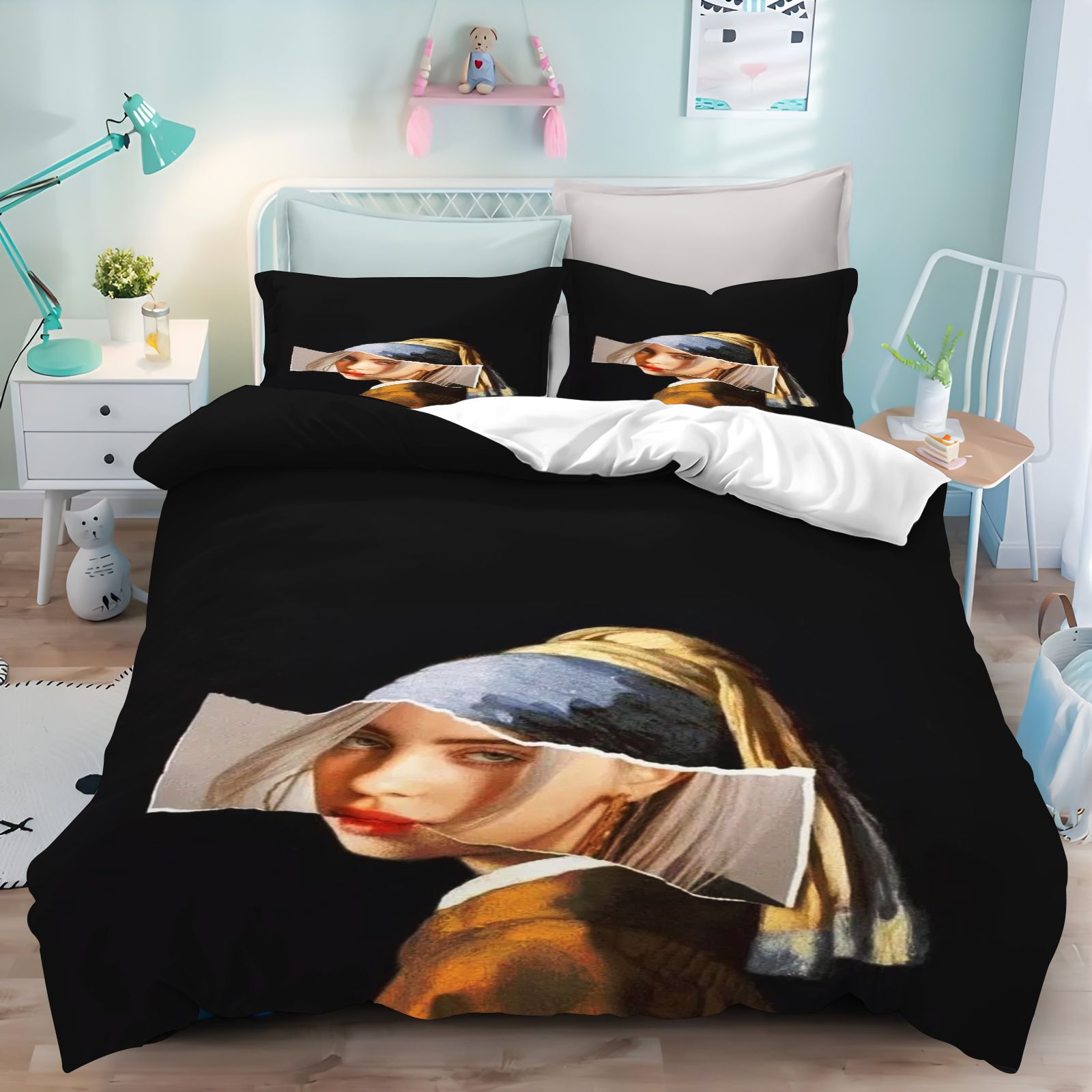 ビリー・アイリッシュ寝具セット 3Dプリント掛け布団カバー  - 3D Printing Quilting のレビューと価格