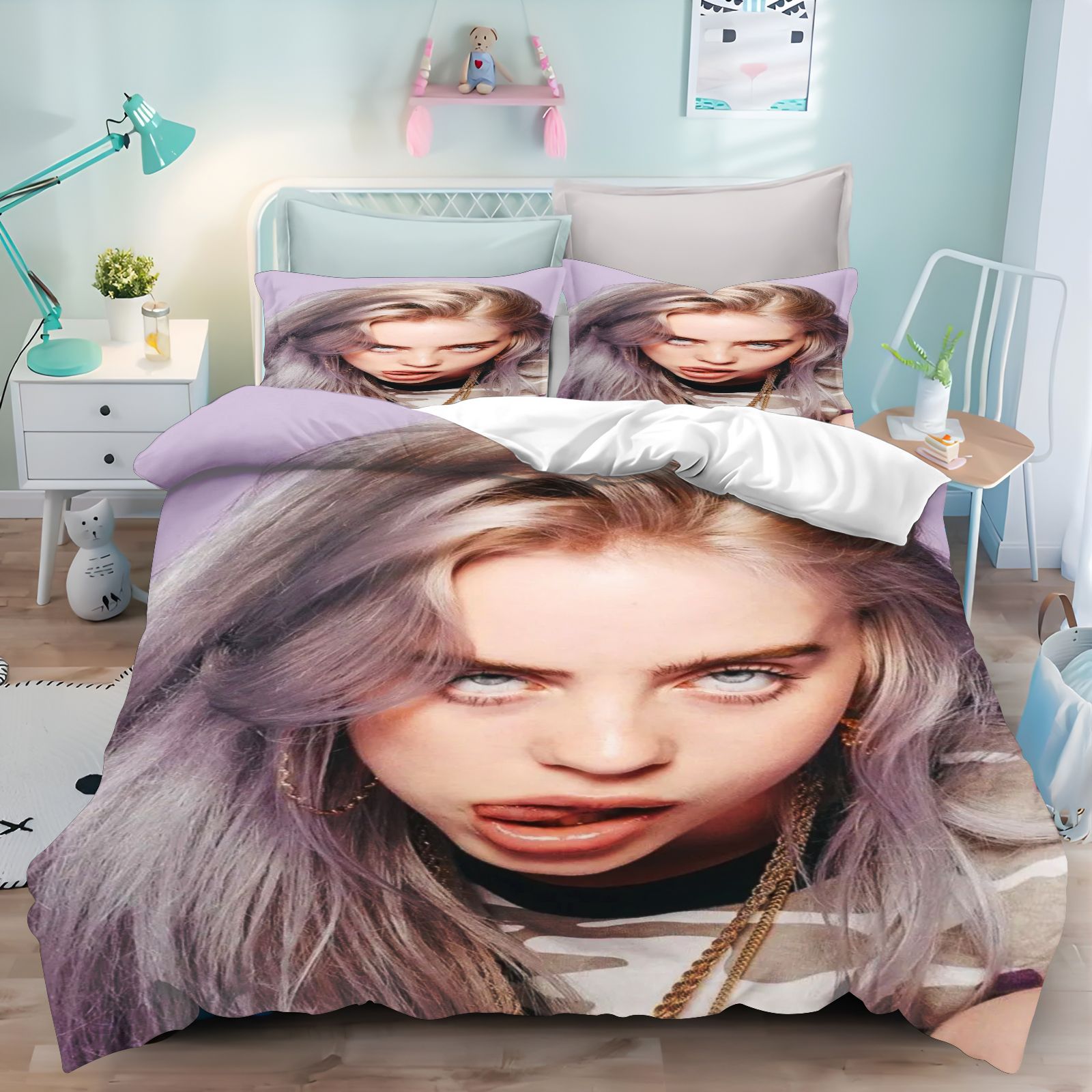 ビリー・アイリッシュ寝具セット 3Dプリント掛け布団カバー  - 3D Printing Quilting のレビューと価格