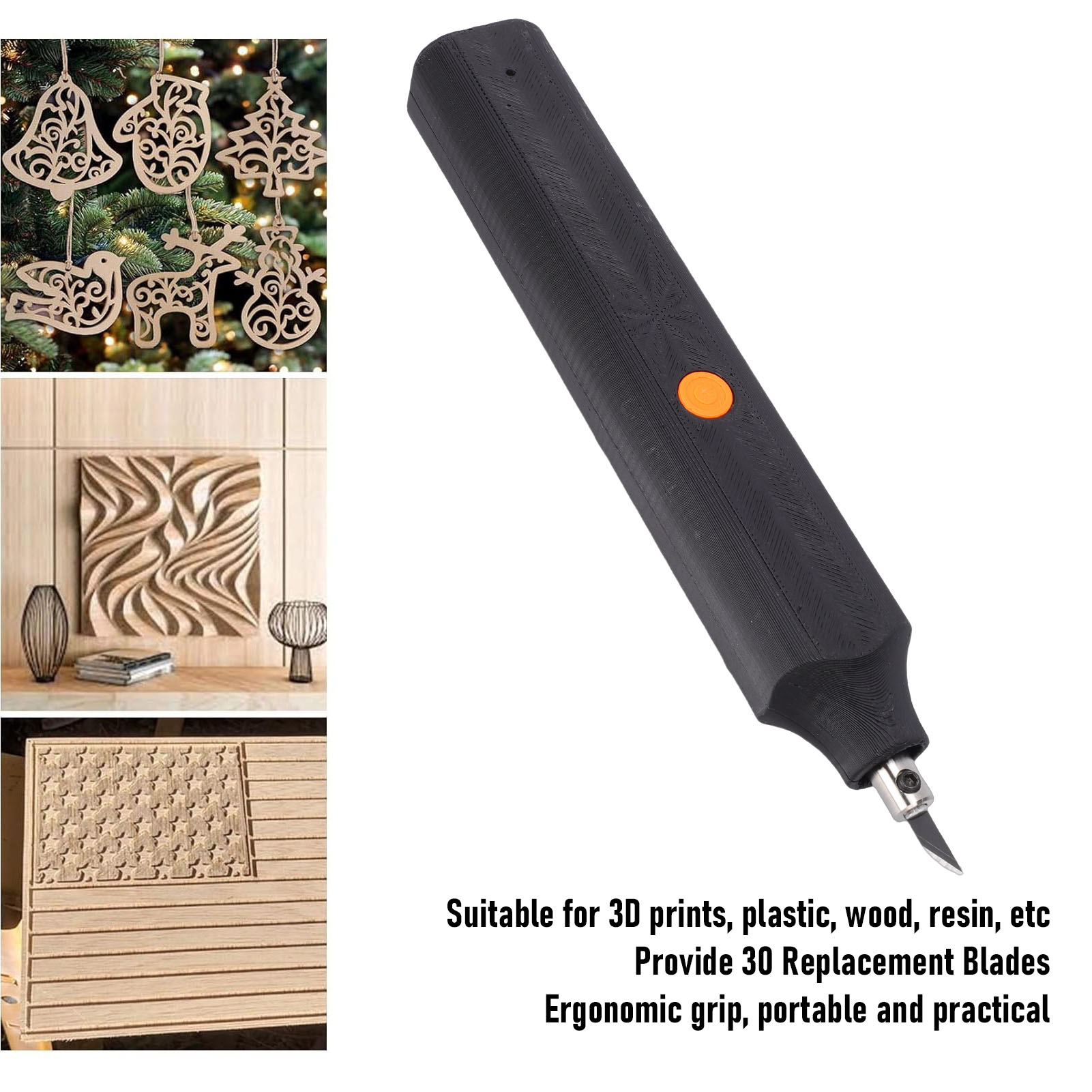 40kHz超音波カッター、交換用ブレード30枚付き、3Dプリ - 3D Printing Plastic のレビューと価格