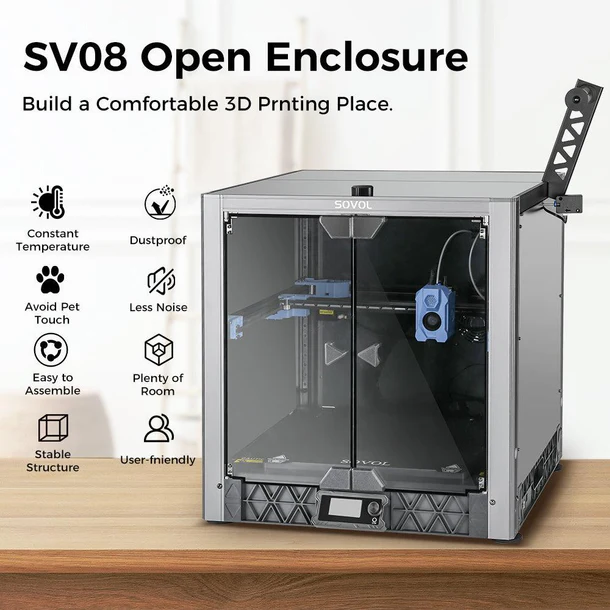 ソボル新発売3DプリンターSV08、金属と炭化ケイ素ガラス製 - 3D Printing Machine のレビューと価格
