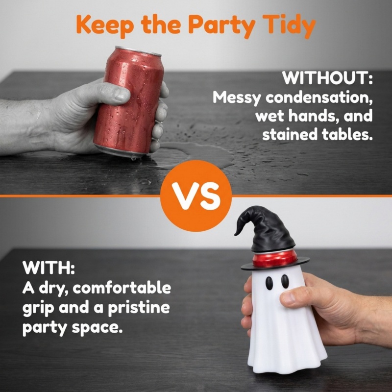 ハロウィンゴースト型缶ホルダー、ドリンク用ゴーストパンプキン - 3D Printing Ghosting のレビューと価格