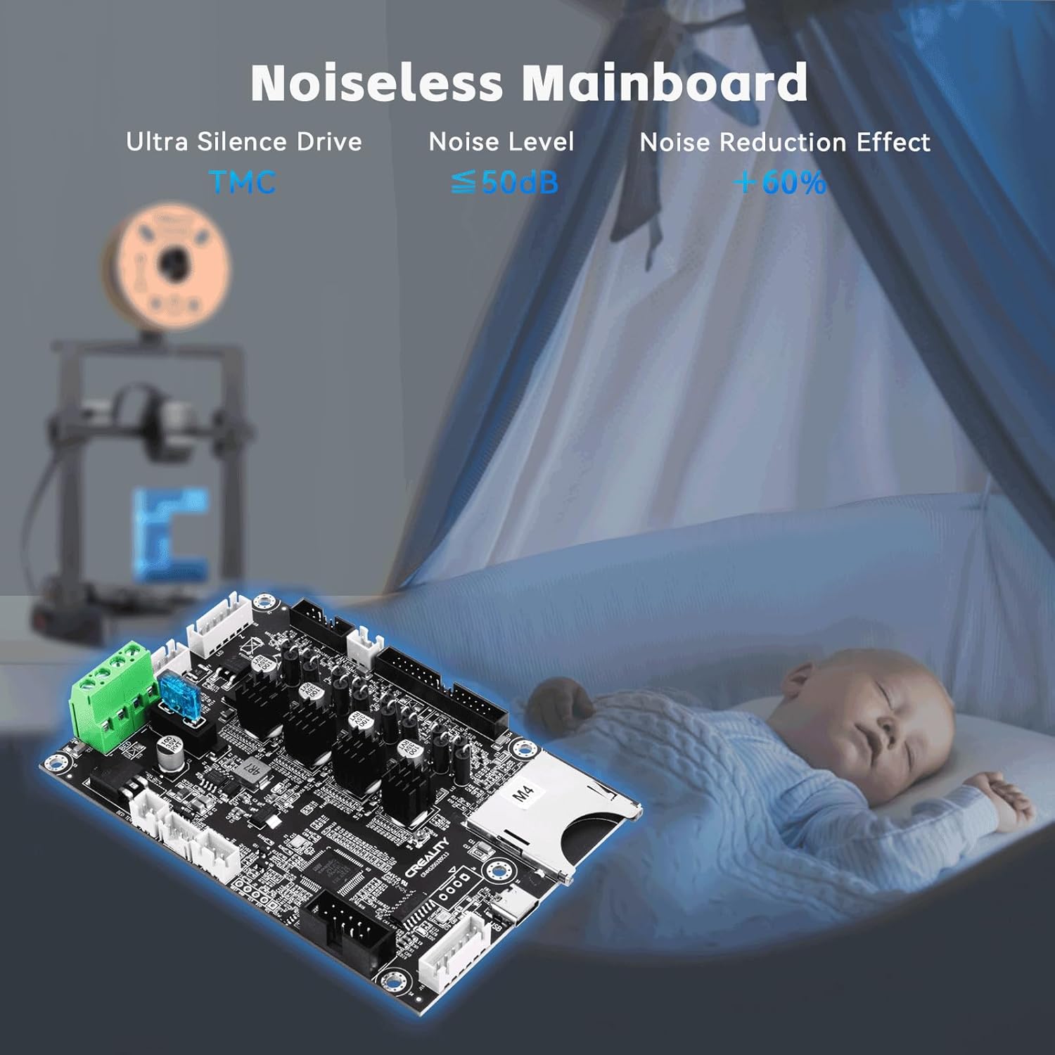 Creality-サイレントマザーボード,3Dプリンター用, - Motherboard 3D Printer のレビューと価格