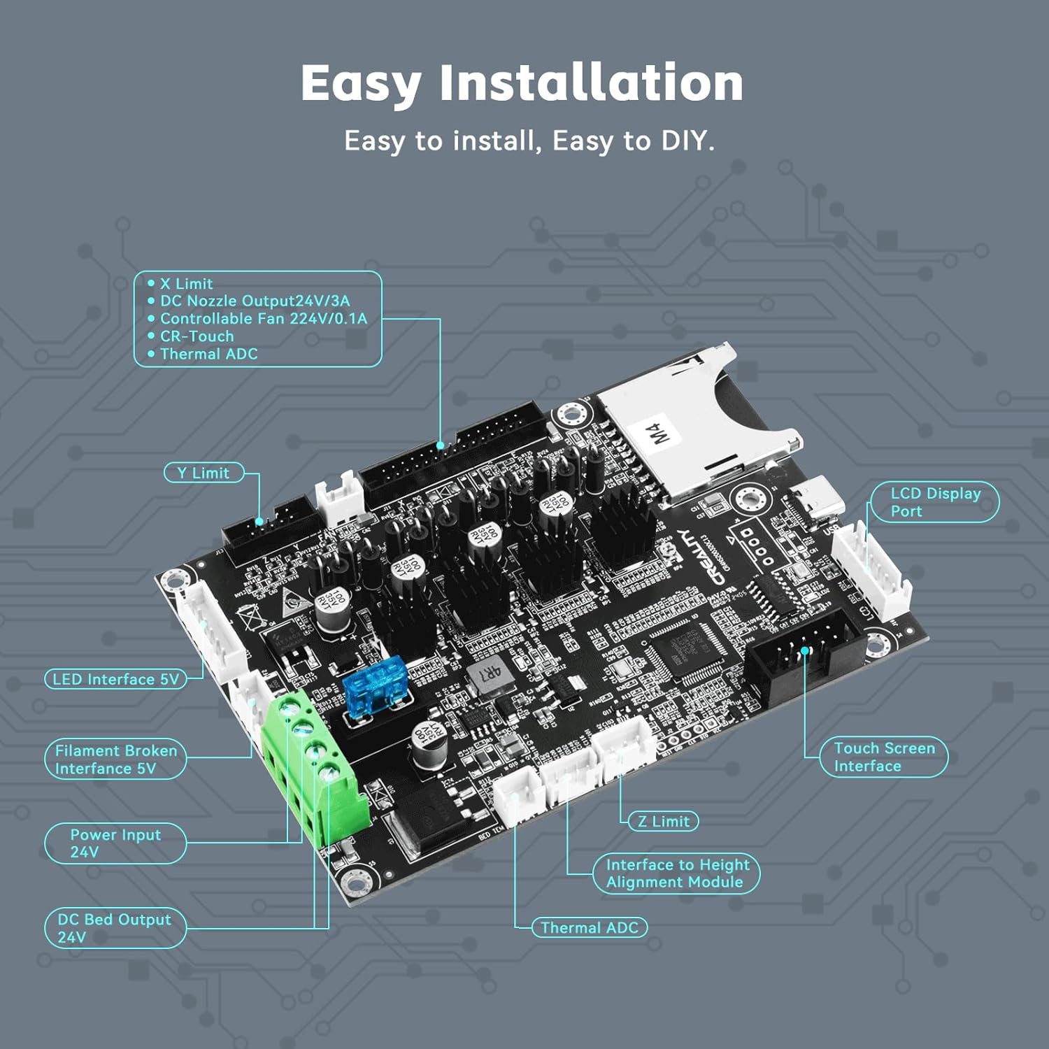 Creality-サイレントマザーボード,3Dプリンター用, - Motherboard 3D Printer のレビューと価格
