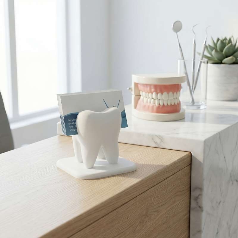 3Dプリント歯型名刺入れ歯科医院受付デスクディスプレイスタン - 3D Printing Tooth のレビューと価格
