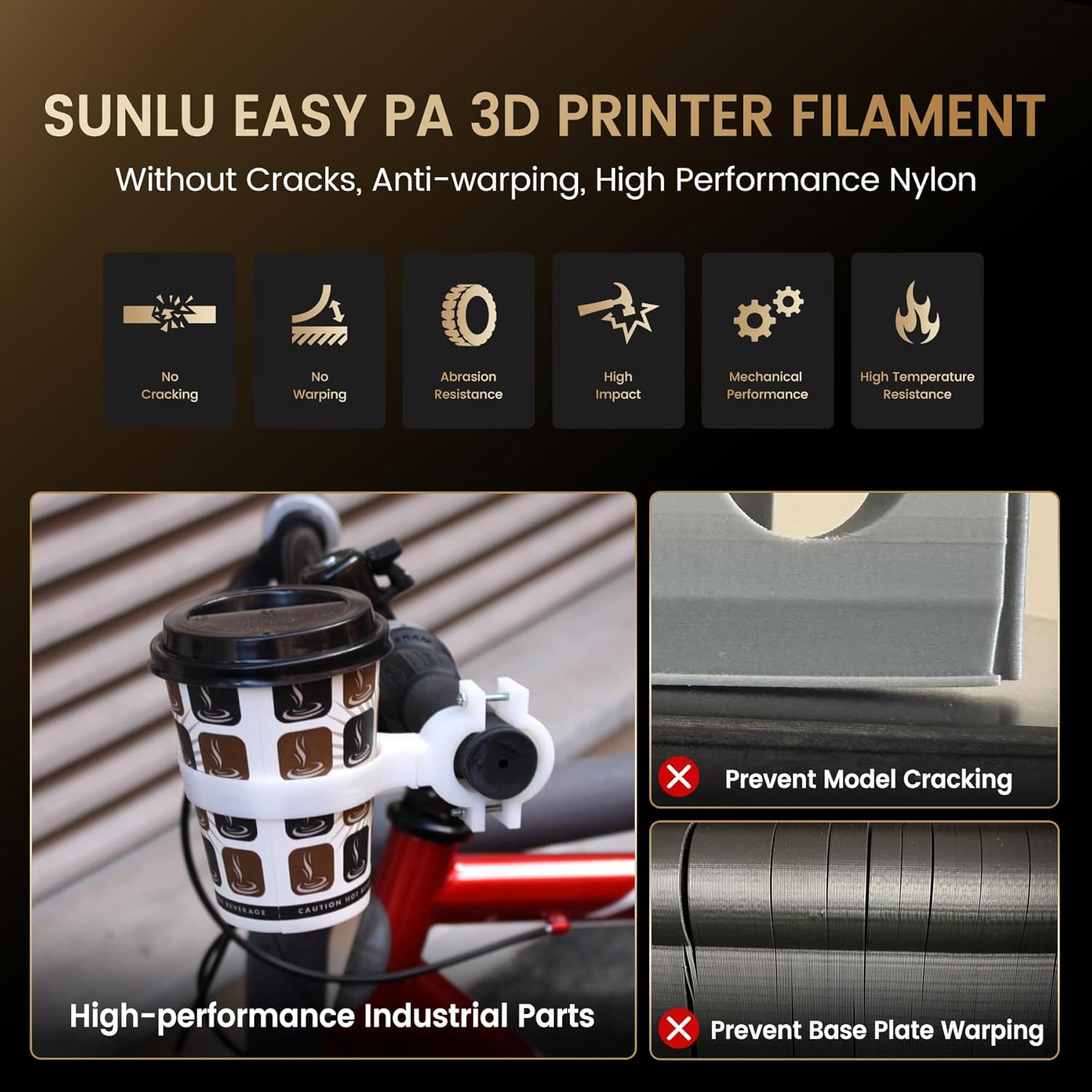 SUNLU 1KG 簡単に印刷できるナイロンフィラメント耐熱 - 3D Printing Nylon Filament のレビューと価格